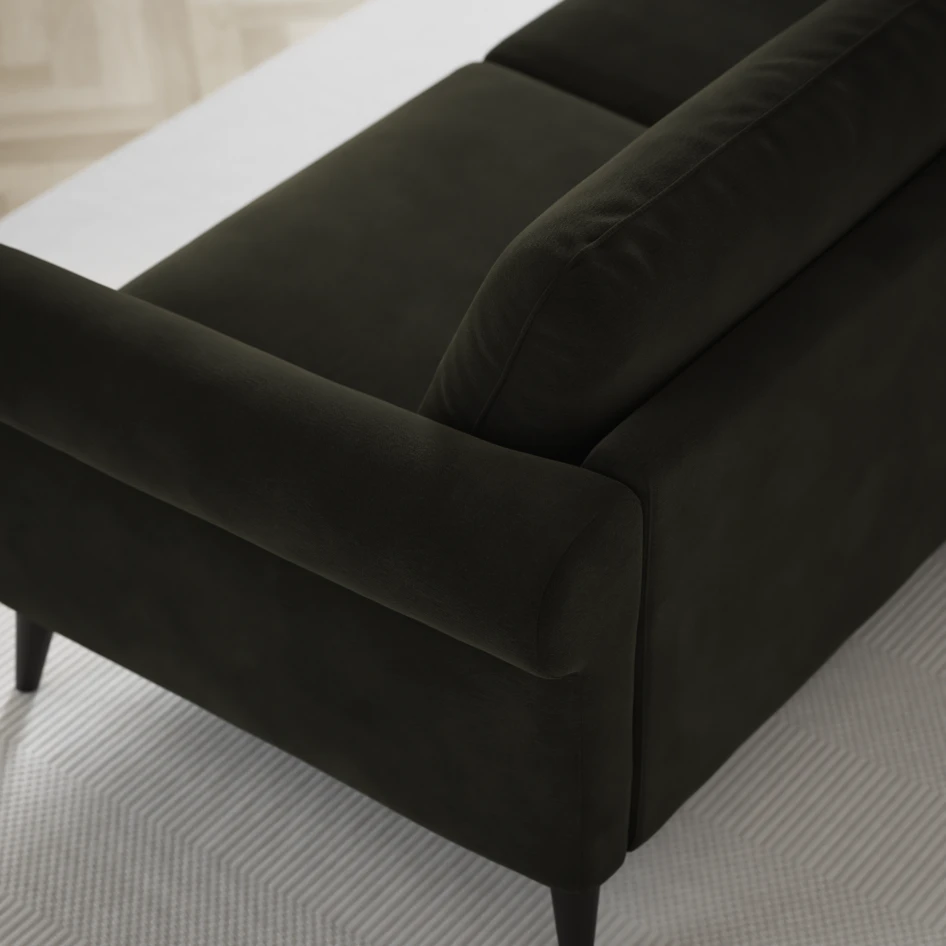 Bridge - 3-sits soffa med schäslong vänster och divan höger - Grön