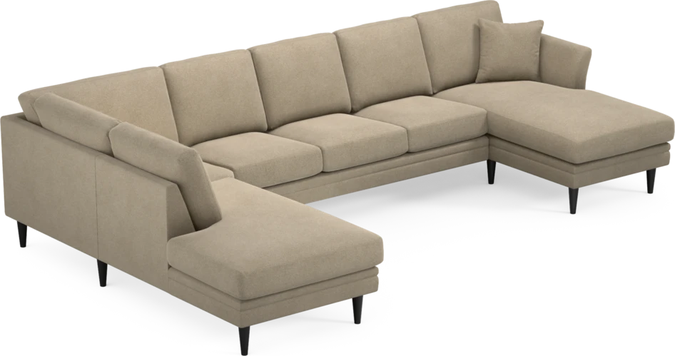 Eden - 3-sits soffa med divan vänster och schäslong höger - Beige