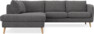 Madison - 2-sits soffa med divan vänster - Grå