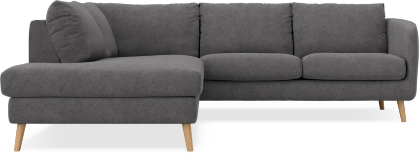 Madison - 2-sits soffa med divan vänster - Grå