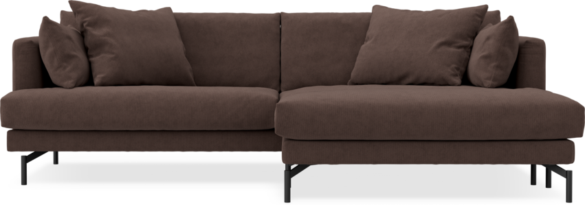 Harper - 4-sits med schäslong XL höger - Brun