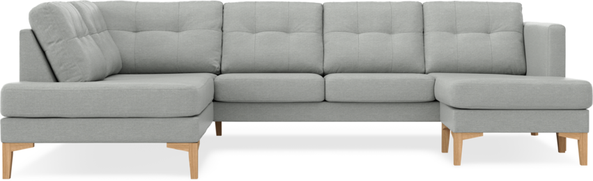 Rio - 3-sits soffa med divan vänster och schäslong höger - Grå