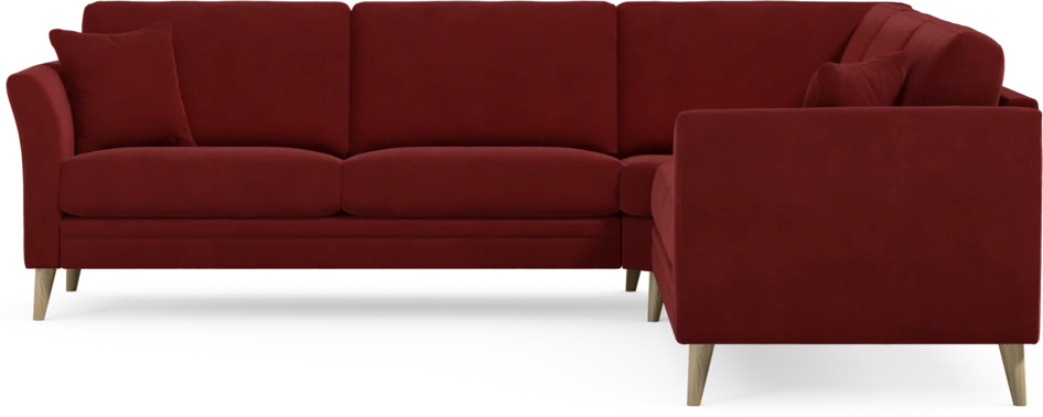 Eden - Hörnsoffa, 2,5+2,5-sits - Röd