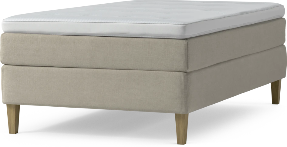 Delux Sense - Kontinentalsäng, enkelsäng 120 cm med bäddmadrass och sängben