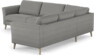 Bridge - Hörnsoffa, 3+2-sits - Grå