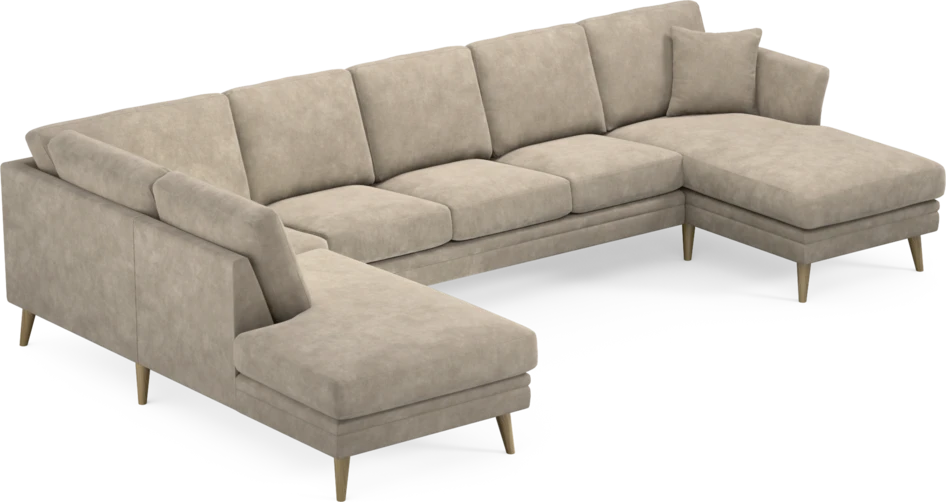 Eden - 3-sits soffa med divan vänster och schäslong höger - Beige