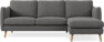 Madison Lux - 2-sits soffa med schäslong höger - Grå