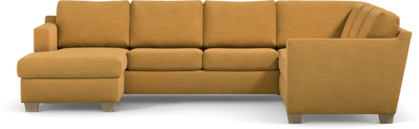 Friday - Hörnsoffa, 3+2-sits med schäslong vänster - Gul
