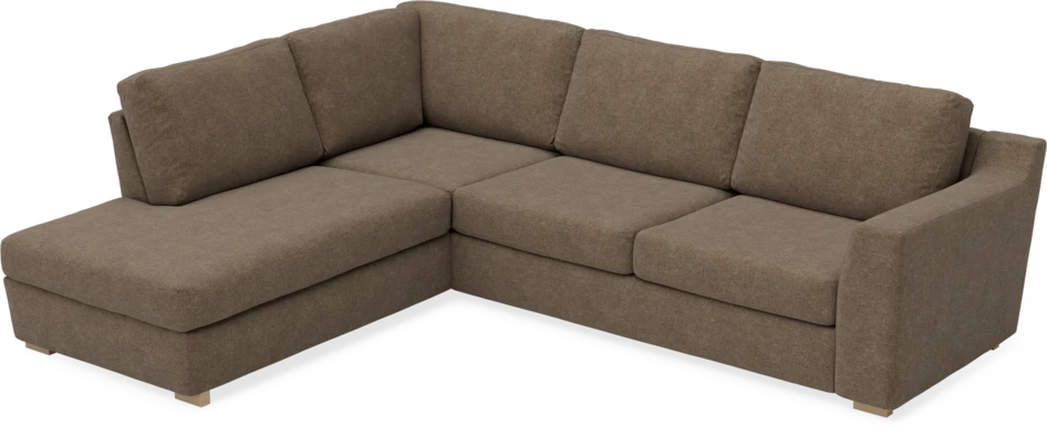 Friday - 2,5-sits soffa med divan vänster - Brun
