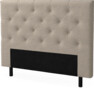 Delux Pikerad Låg - Sänggavel, 90-210 cm - Beige