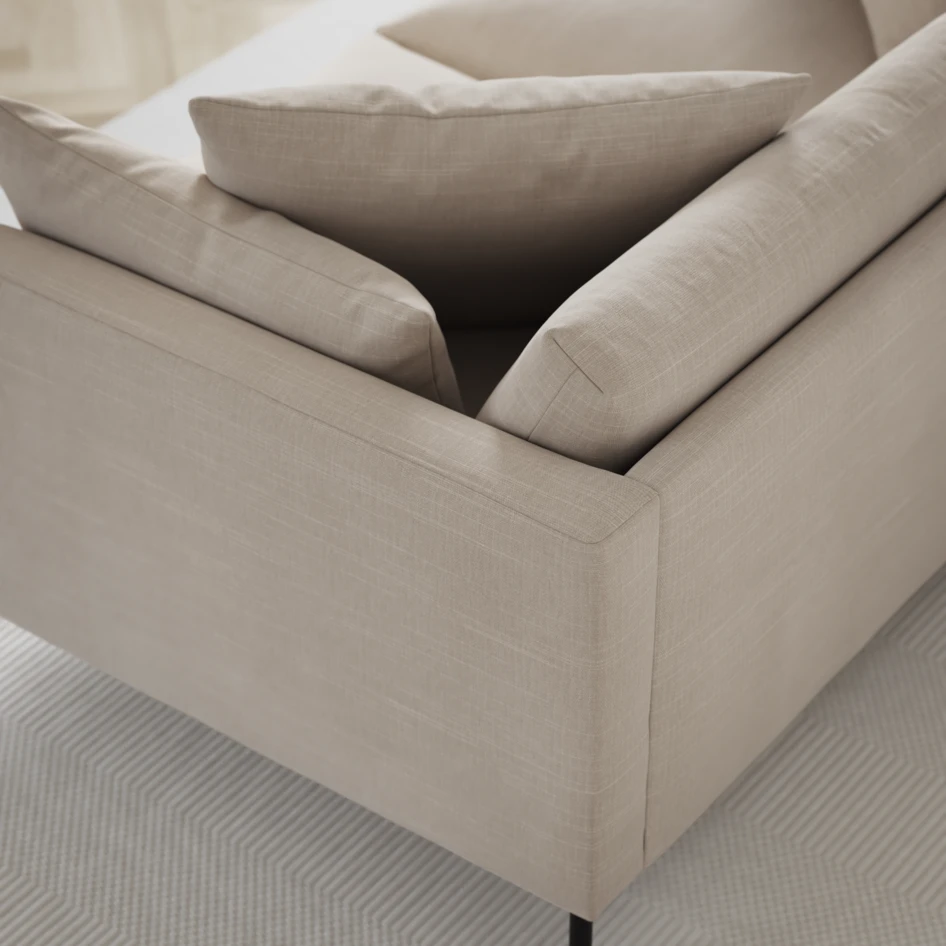 Harper - 3-sits soffa, hel dyna - Beige