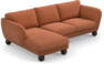 Madison Lux - 2-sits soffa med schäslong vänster - Orange