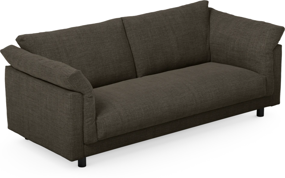 Cherrie - 2,5-sits soffa, hel dyna, fast klädsel - Brun