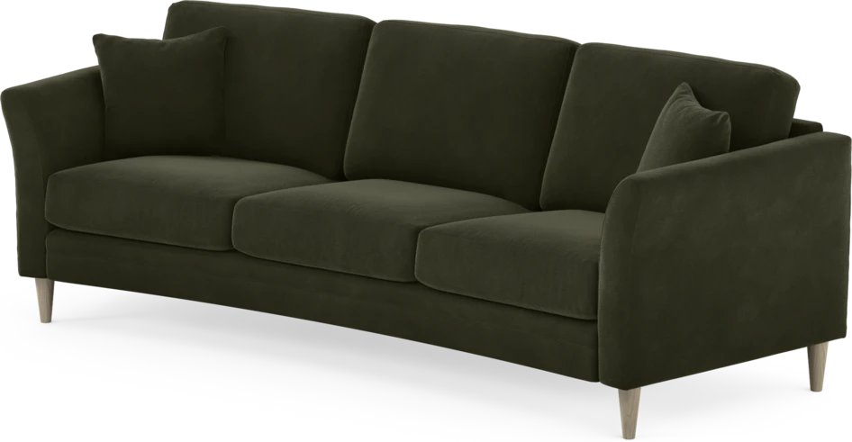 Eden - 3-sits soffa svängd - Grön
