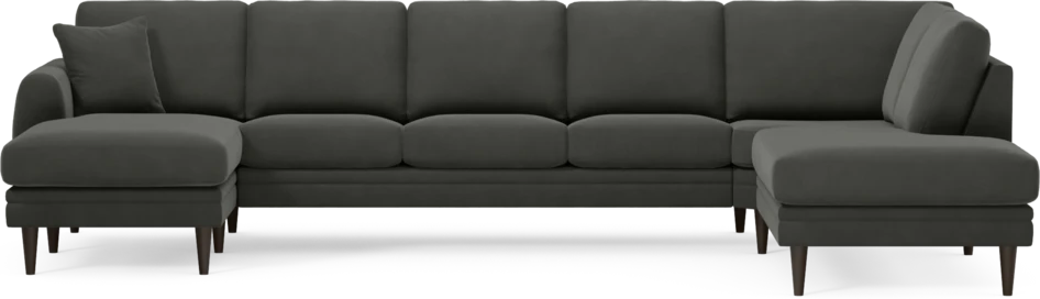 Eden - 3-sits soffa med schäslong vänster och divan höger - Grå