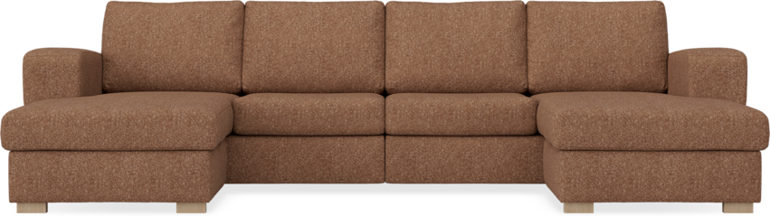 Friday - 2-sits soffa med två schäslonger - Orange