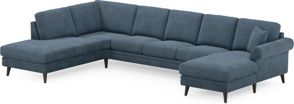Eden - 3-sits soffa med divan vänster och schäslong höger - Blå
