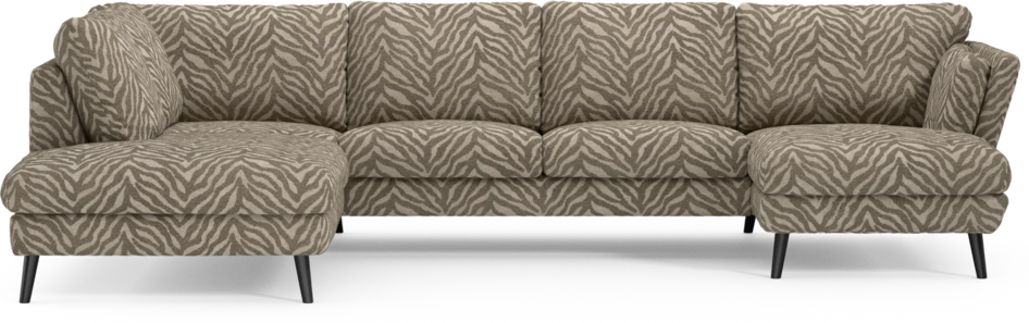 Madison - 2-sits soffa med divan vänster och schäslong höger - Brun