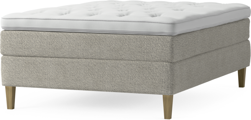 Delux Sense - Kontinentalsäng, enkelsäng 140 cm med bäddmadrass och sängben