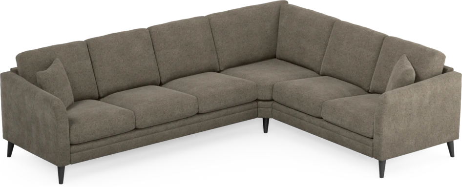 Eden - Hörnsoffa, 3+2-sits - Brun