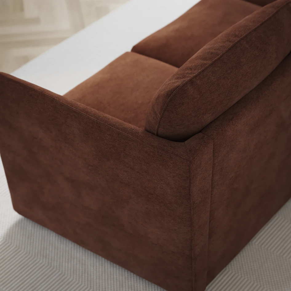 Öland - Bäddsoffa med schäslong vänster och divan höger - Orange