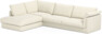 Cherrie Klädsel -  3-sits soffa med divan vänster - Vit