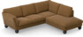 Madison - 2-sits soffa med divan höger - Brun