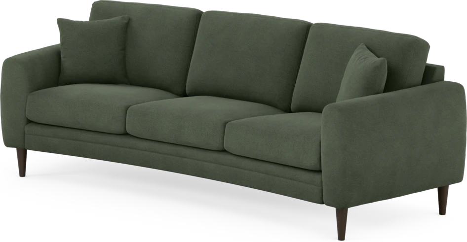 Eden - 3-sits soffa svängd - Grön