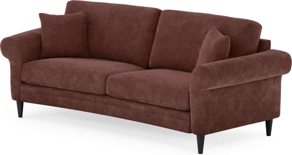 Eden - 2,5-sits soffa svängd - Röd