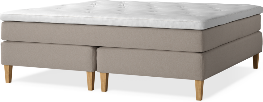 Delux Sense - Kontinentalsäng, dubbelsäng med bäddmadrass - Beige