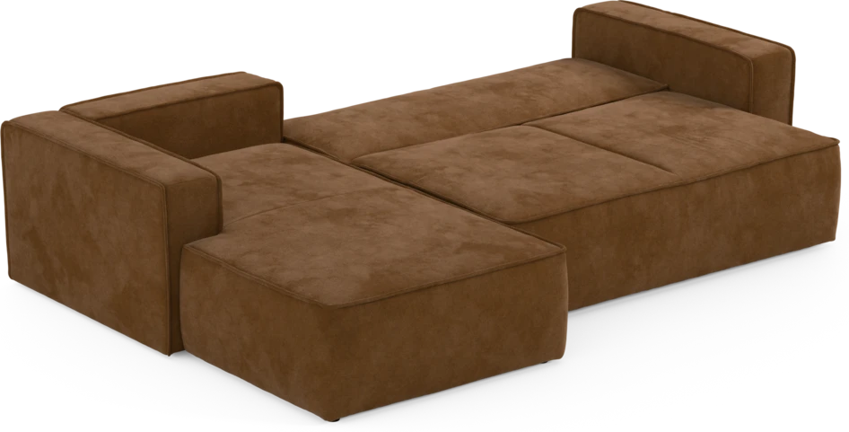 Ide - Bäddsoffa 3-sits med schäslong vänster - Orange