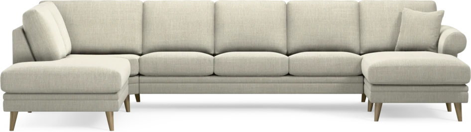 Eden - 3-sits soffa med divan vänster och schäslong höger - Beige