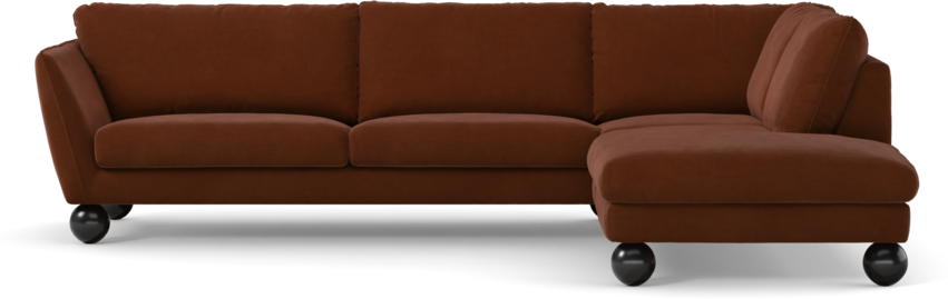 Madison Lux - 3-sits soffa med divan höger - Orange