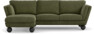 Madison Lux - 2-sits soffa med schäslong vänster - Grön