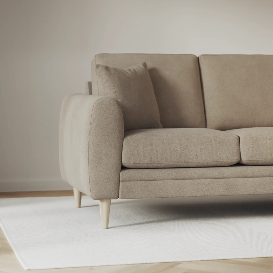 Eden - 3-sits soffa svängd - Beige
