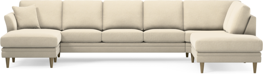 Eden - 3-sits soffa med schäslong vänster och divan höger - Beige