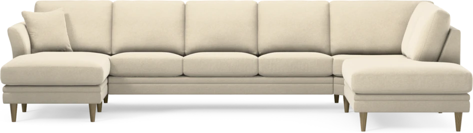Eden - 3-sits soffa med schäslong vänster och divan höger - Beige
