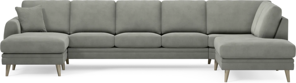 Eden - 3-sits soffa med schäslong vänster och divan höger - Grå
