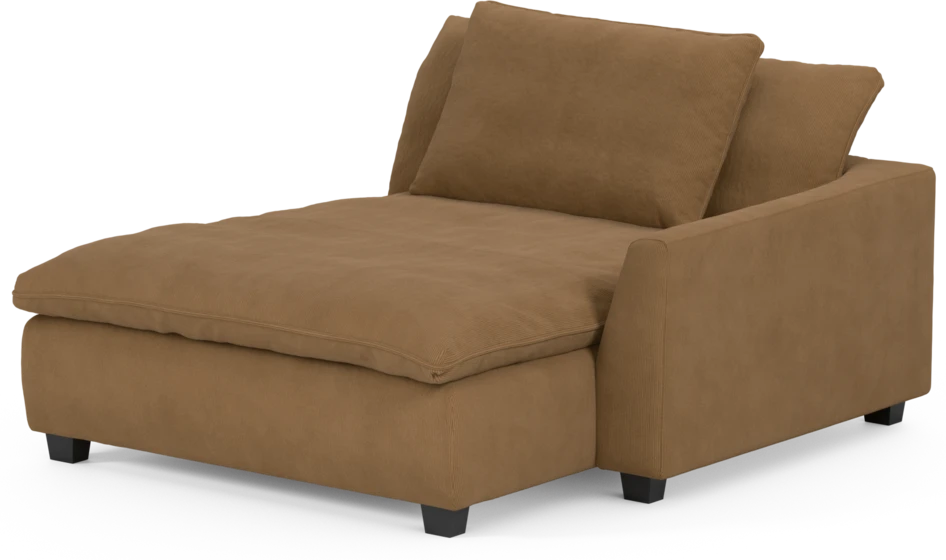 Bellora - Schäslong XL med armstöd höger - Gul