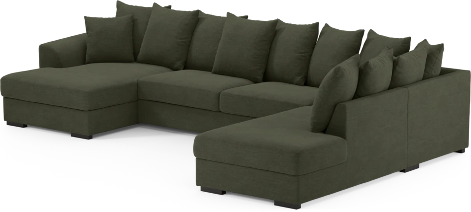 Town - 3-sits soffa med divan höger och schäslong vänster - Grön