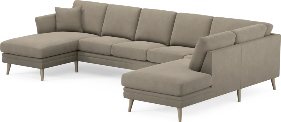 Eden - 3-sits soffa med schäslong vänster och divan höger - Beige