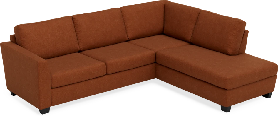 Friday - 2,5-sits soffa med divan höger - Orange