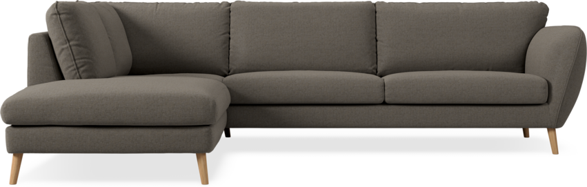 Madison Lux - 3-sits soffa med divan vänster - Brun