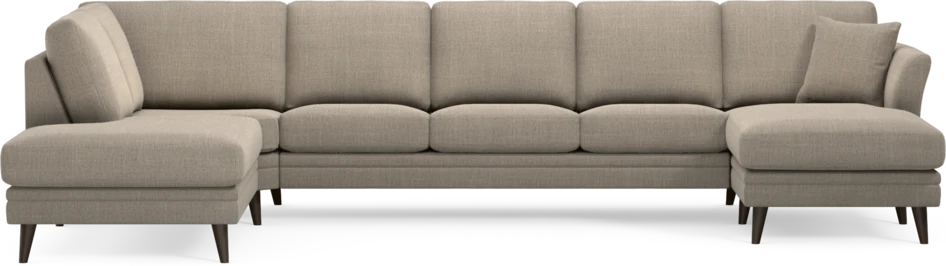 Eden - 3-sits soffa med divan vänster och schäslong höger - Beige