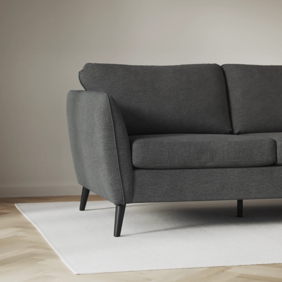 County - 3-sits soffa med divan vänster och schäslong höger - Grå