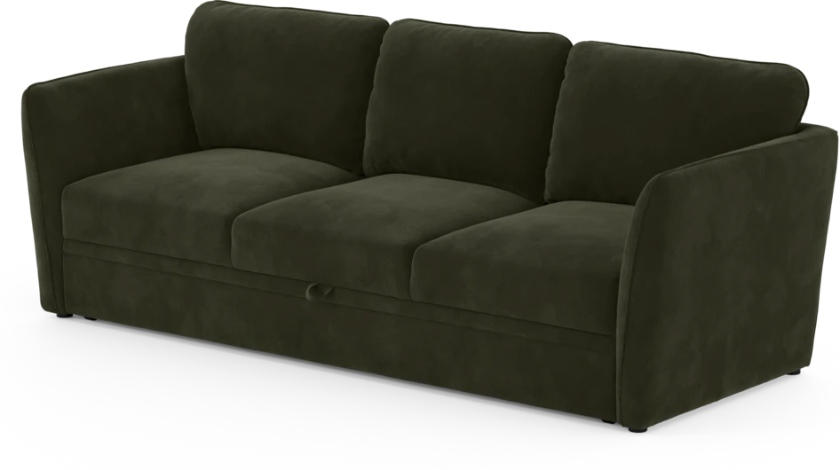 Öland - Bäddsoffa 3-sits, längsbäddad - Grön