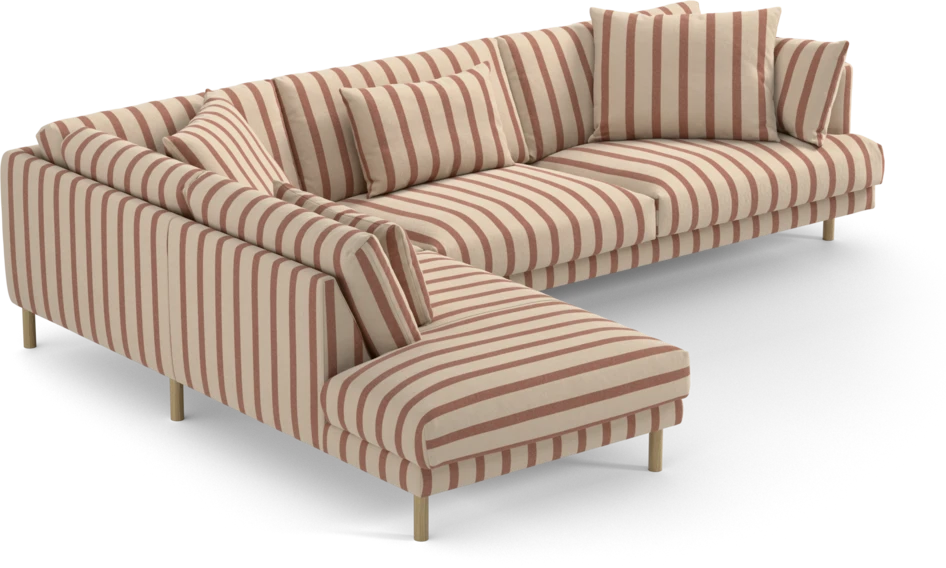Harper - 3-sits soffa med divan vänster - Flerfärgad