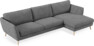 Madison Lux - 3-sits soffa med schäslong höger - Vit