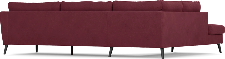 County - 2,5-sits soffa med divan vänster - Röd