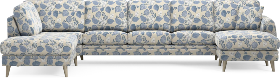 Eden - 3-sits soffa med divan vänster och schäslong höger - Flerfärgad
